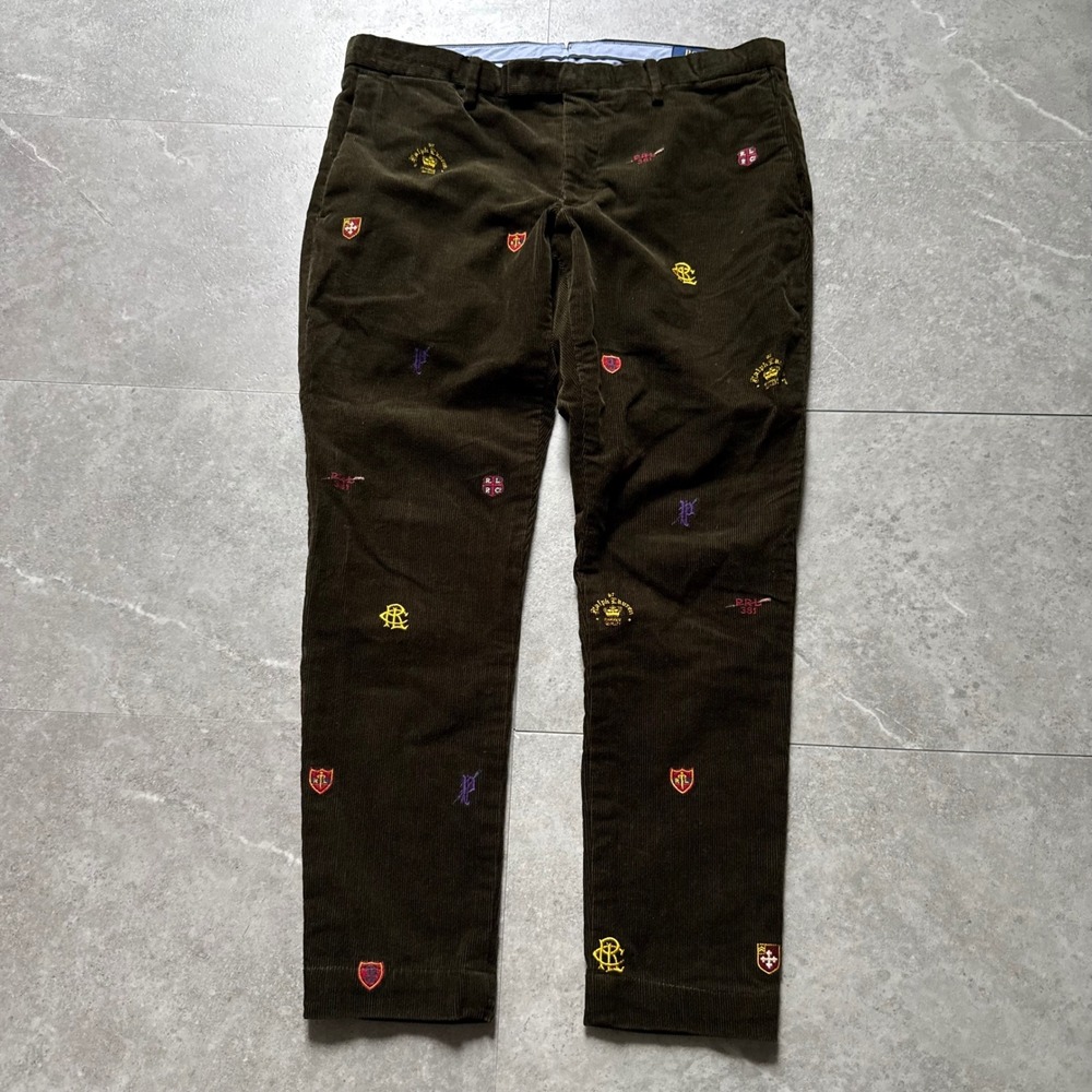 Polo Ralph Lauren Stretch Slim Embroidered Corduroy Pants